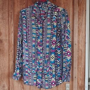 Wild geometric rodeo shirt